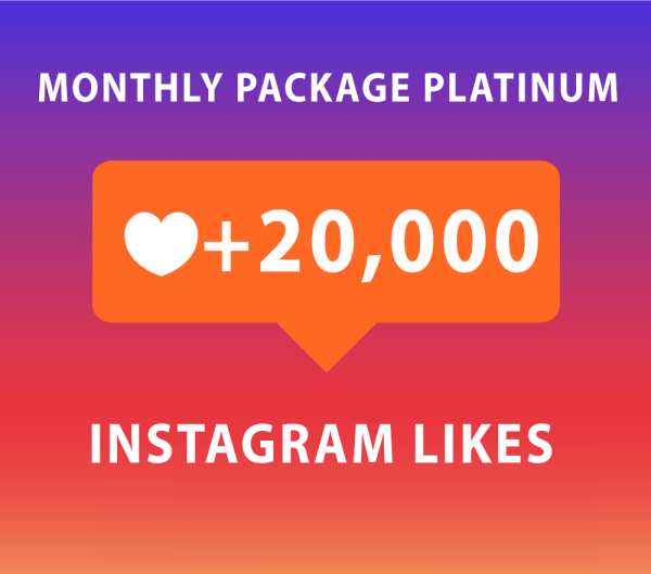 Buy 20000 Instagram Likes Monthly Package Platinum (30 days)