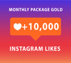 Buy 10000 Instagram Likes Monthly Package Gold (30 days)